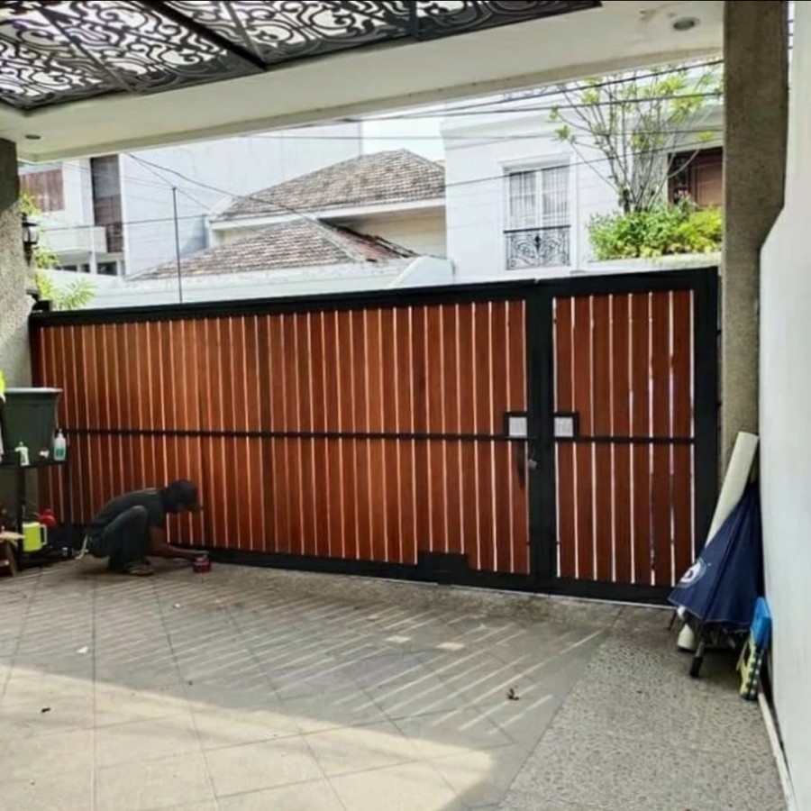 pagar rumah motif kayu grc woodplank