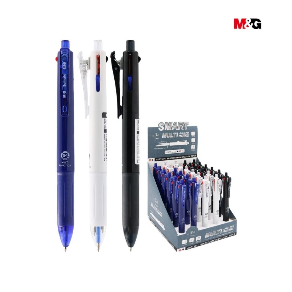 

Ballpoint 3 Color+1 Pensil Mekanik M&G - Multi Function 3 Warna Tinta yang Berbeda 0.7 MM dan 1 Pensil Mekanik 0.5 MM #ADPT5571 - Satuan