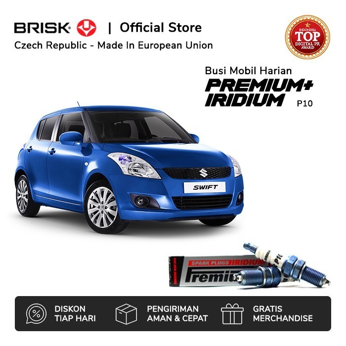 Busi Mobil Suzuki Swift GX BRISK Premium Iridium P10