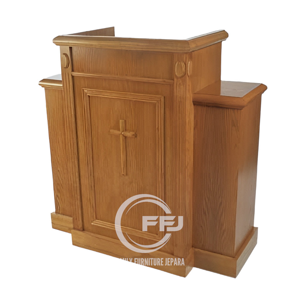 podium gereja,podium minimalis,podium pidato,podium kayu jati
