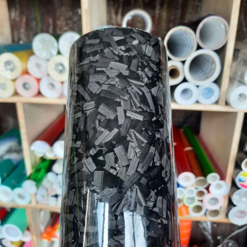 stiker skotlet carbon forged / skotlet carbon forged hitam glossy / stiker carbon forged
