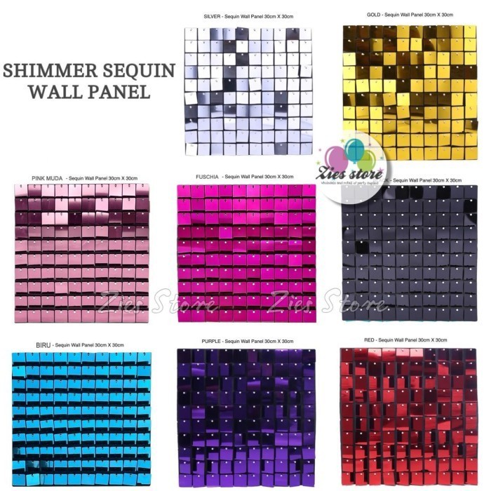( 5 PCS 30 X 30 ) Square Sequin Wall Pannel / Shimmer Sequin Backdrop