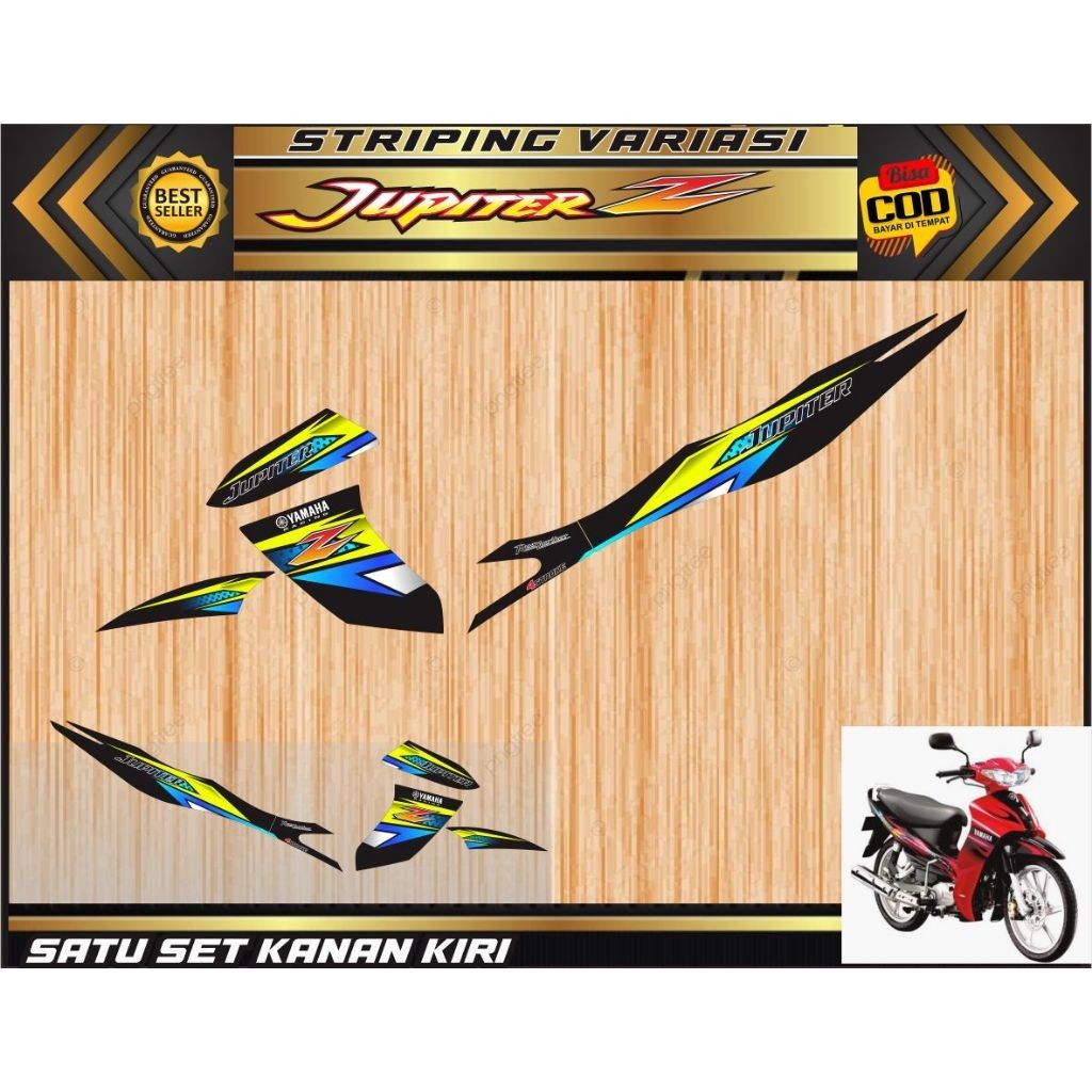 SETIKER/ STRIPING MOTOR JUPITER Z VARIASI STIKER MOTIF SIMPLE LIS JUPITER Z OLD BURHAN VARIASI /STIC