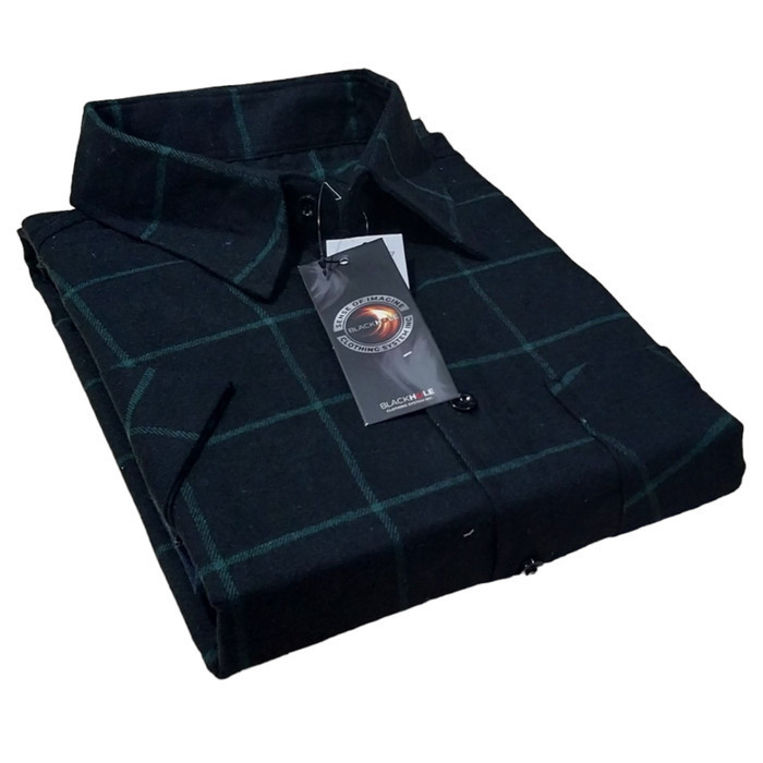 ✨MURAH✨ -Kemeja Pria 2XL 3XL 4XL Flanel Lengan Pendek Distro Premium Uniqlo - K004, XXL