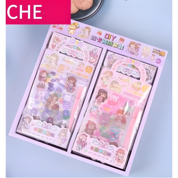 

Premium Stiker Aesthetic Lucu Kartun Karakter CHE dengan Aksesories