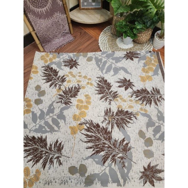 TERLARIS KAIN BATIK LAWEYAN SOLO DAUN ECOPRINT PUTIH KODE 150