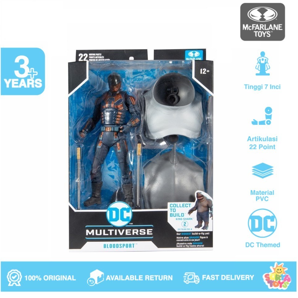 Action Figure Mcfarlane DC Multiverse Bloodsport Original  - Suryatoys