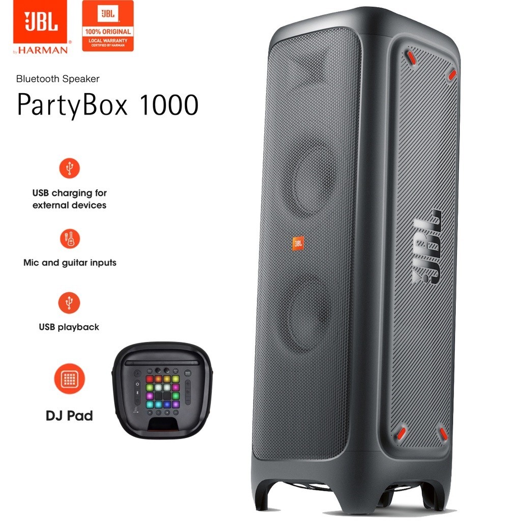 JBL Partybox1000 Partybox 1000 USB Bluetooth DJ Aktif portable speaker