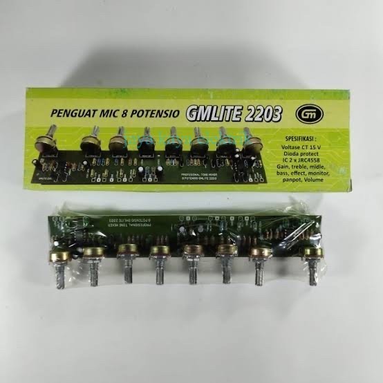 Kit Tone Control Penguat Mic 8 Potensio GMLITE 2203