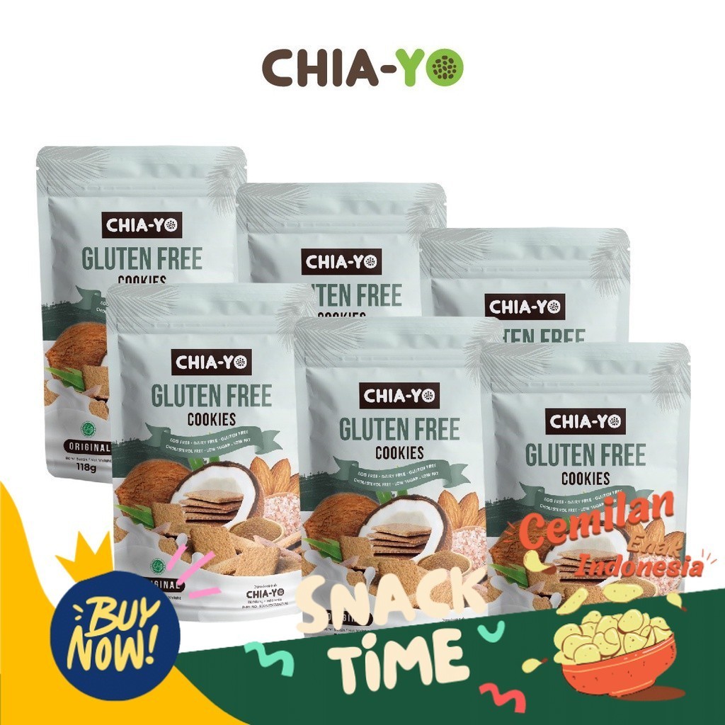 

Special Diskon Chiayo Gluten Free Healthy Cookies 6 pack