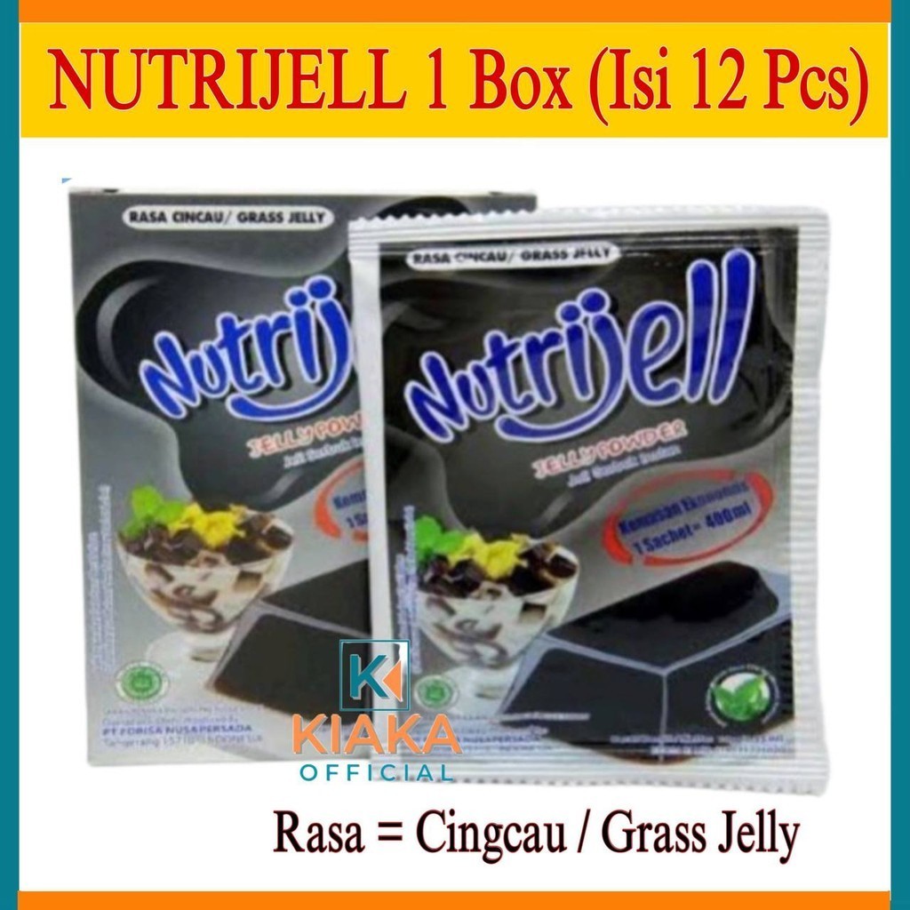 

Nutrijel Jelly Instant 10gr Rasa Cincau Cingcau Kemasan Ekonomis 1 Pack / 12 Sachet