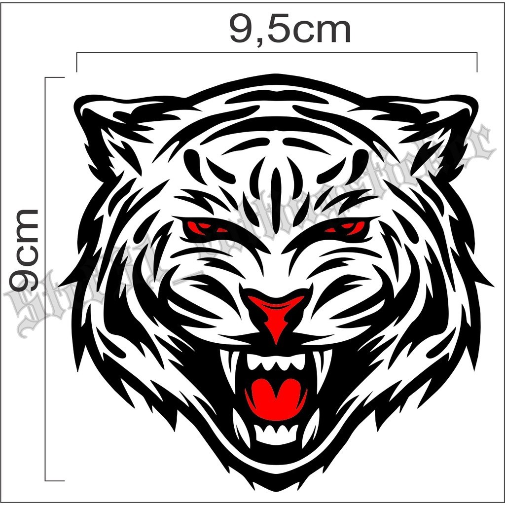 stiker cutting kepala sticker cutting kepala gambar macan  harimau putih