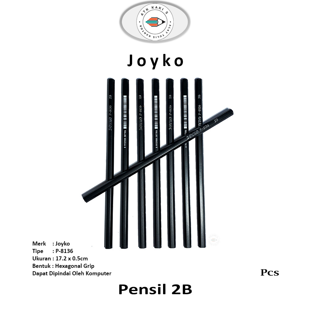 

Joyko - Pensil Tulis Kayu Hitam For Exams 2B P-8136 - Pcs