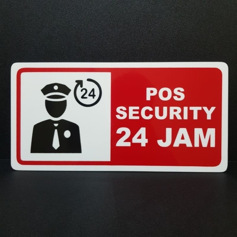 

Akrilik sign label POS SECURITY 24 JAM | Papapn akrilik 30x15cm