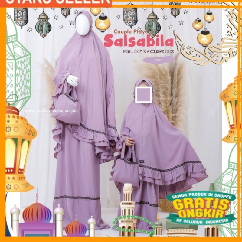 Perangkat Sholat Mukena Rukuh Shalat Anak Remaja SALSABILA Prayer Set Moslem Libasuna/ Pink Dusty Fa