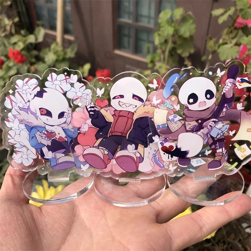 Game UNDERTALE Sans Frisk Toriel Cosplay Keychain Figure Badge Anime Accessories Cartoon Pendant