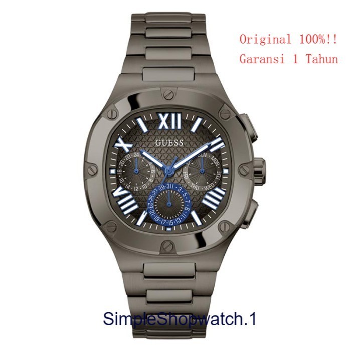 Original 100% GUESS GW0572G5  HEADLINE Jam Tangan Pria  Black Blue Garansi Resmi 1 Tahun