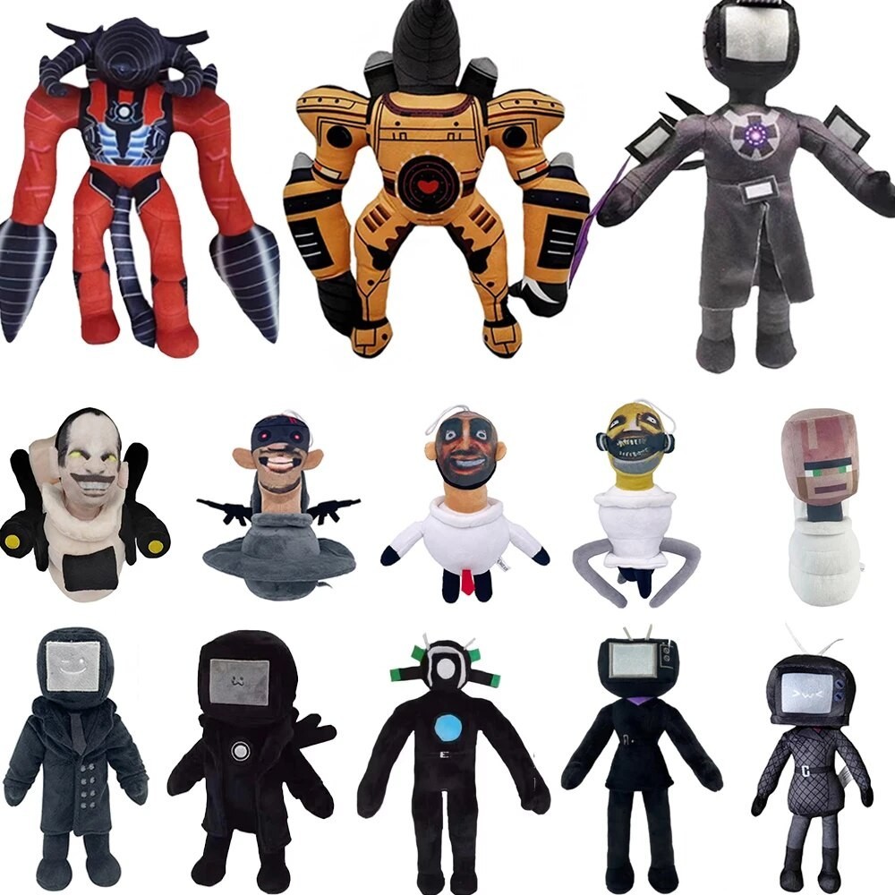 68pcs Skibidi Toilet Plush Toy Skibidi Doll Stuffed Toy Skibidi Speakerman Plush Camara Camera Man P