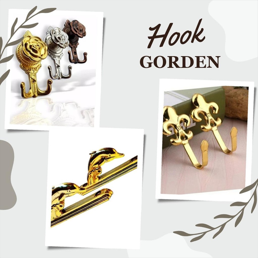 MJS 1.202 - Hook Gorden Lumba - lumba Trisula Mawar Ecer 1pc Pengait Huk Cantelan Cantolan Tali Gord