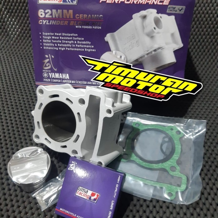READY CYLINDER BLOK UMA RACING MX  MX KING  VIXION 62 MM CERAMIC ORIGINAL