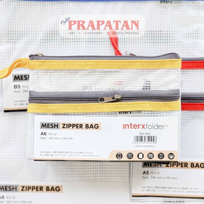 

Interx Folder Mesh Zipper Bag ZBX / File Organizer - A5 -YY41