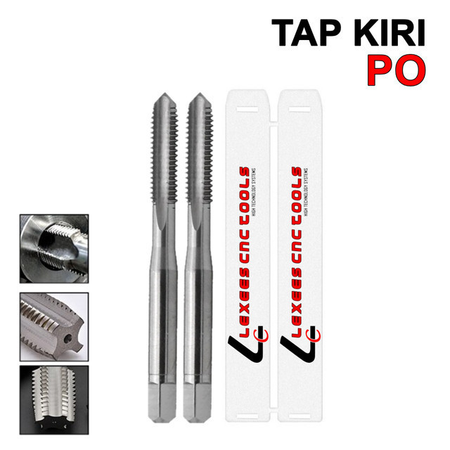 Tap Kiri M10 X 1.5 PO Taps Mesin M10 Left Hand HSS Pointed Thread
