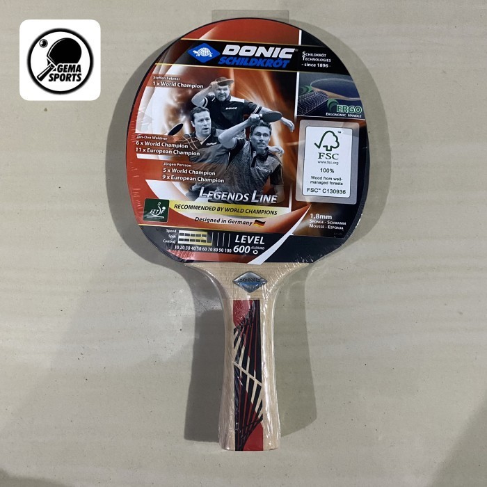 Donic Schildkrot Legends 600 FSC Bat Bet Pingpong Tenis Meja -MNB24