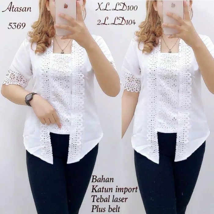 

PROMO! Kebaya Terlaris Kutu Baru Lengan Pendek - Milo, L