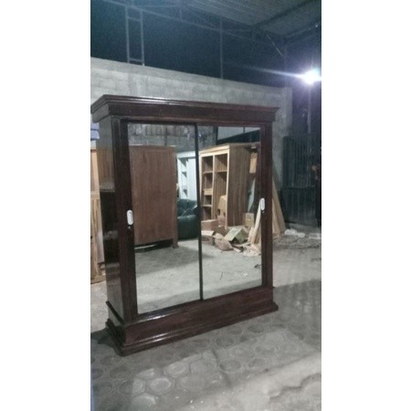 

PROMO SPESIAL lemari pintu 2 sleding full kaca ukuran besar