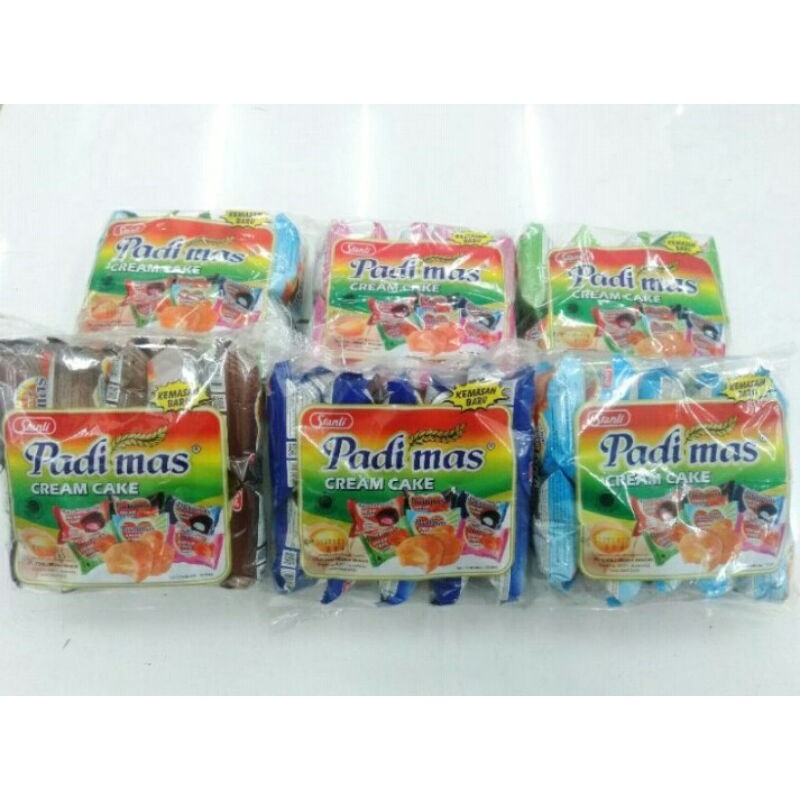 

Padimas Cream Cake / Bolu Padi mas 11gr 1pak isi 10pcs