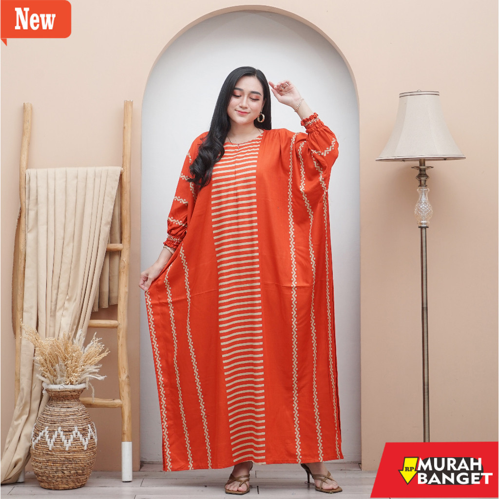 Baju lebaran ala Timur Tengah- Kaftan Arabian/ Kaftan Rayon/ Kaftan gamis Muslim Wanita/ Daster Jumb