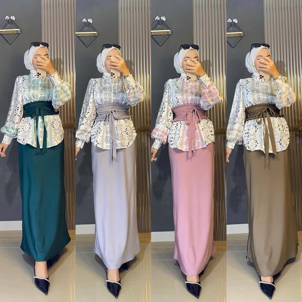 ONE SET I DORTHE SET TRIBAL ROK SPAN POLOS MIX ATASAN BLOUSES KEMEJA SLIKY MOTIF FREE BELT OBY PREMI