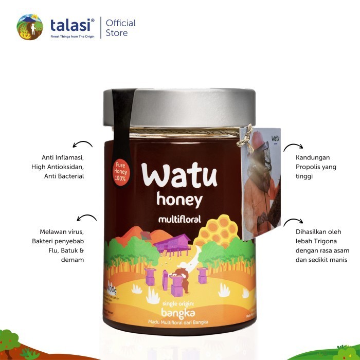 

Watu Multifloral Honey - Madu Asli Bangka 400gr