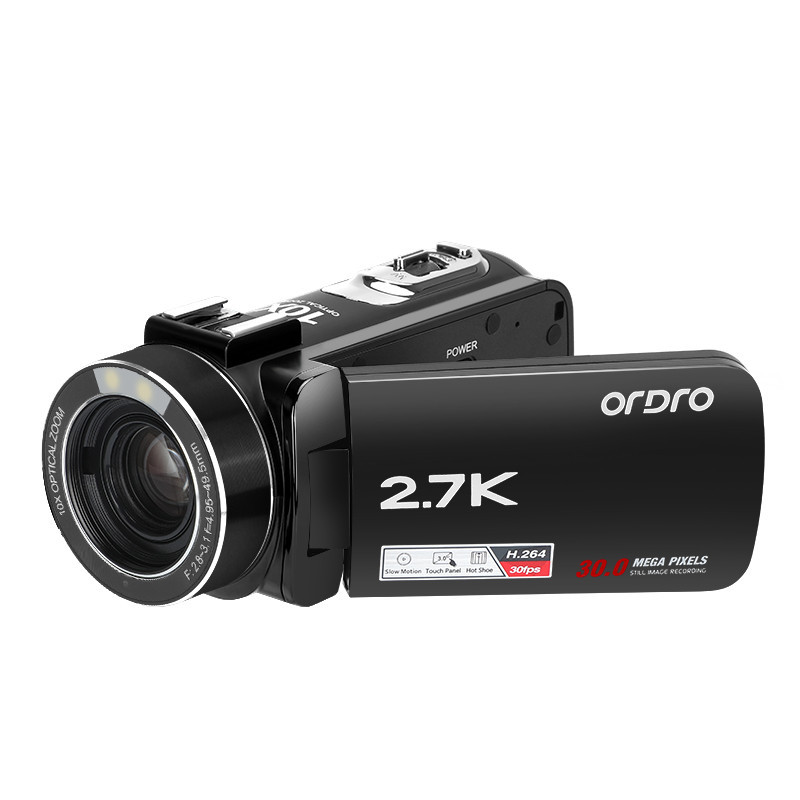ORDRO Z82Plus Camcorder genggam profesional kamera Vlog deteksi wajah 2 7K 30fps perbesaran Digital 