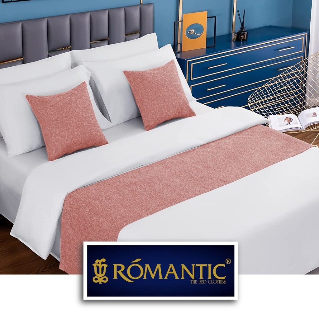 Bed Runner / Selendang kasur Peach by ROMANTIC standard Hotel minimalis