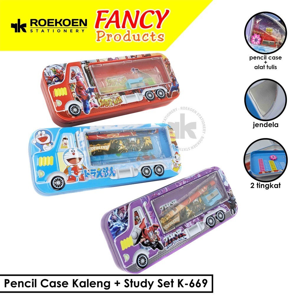 

Pencil Case Kaleng + Study Set K-669