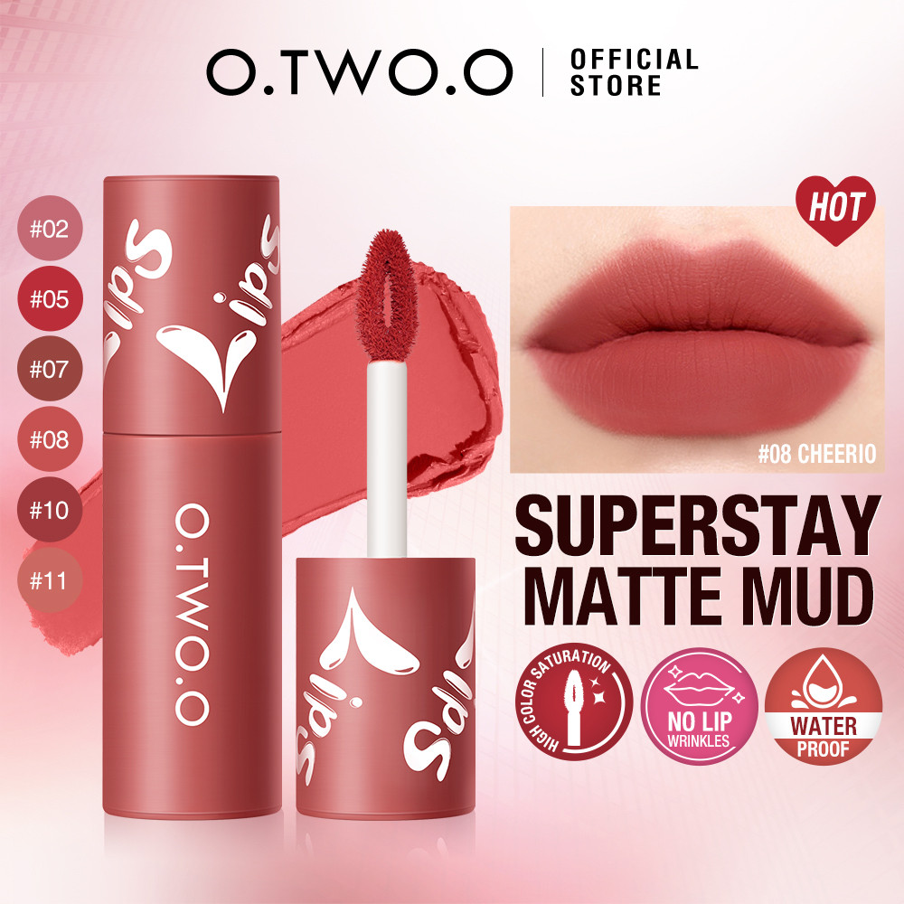 QEILA - O.TWO.O Velvet Matte Liptint Lip & Cheek Mud Lip Gloss 2 gr | In My Bag Pick Me Up