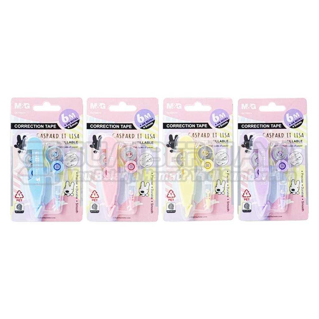 

Correction Tape Tipe-Ex Roll Kecil M&G QCT56074 Free Refill 5mmx6m Gaspard Et Lisa