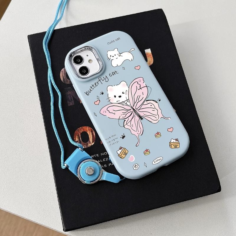 Case Hp For Samsung A32 5G A34 M32 Silicon Candy Girls Simple Kitten Butterfly Case Murah