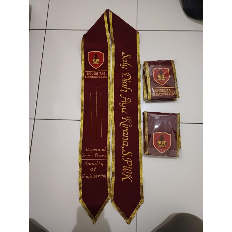 selempang leher + logo Selempang Wisuda