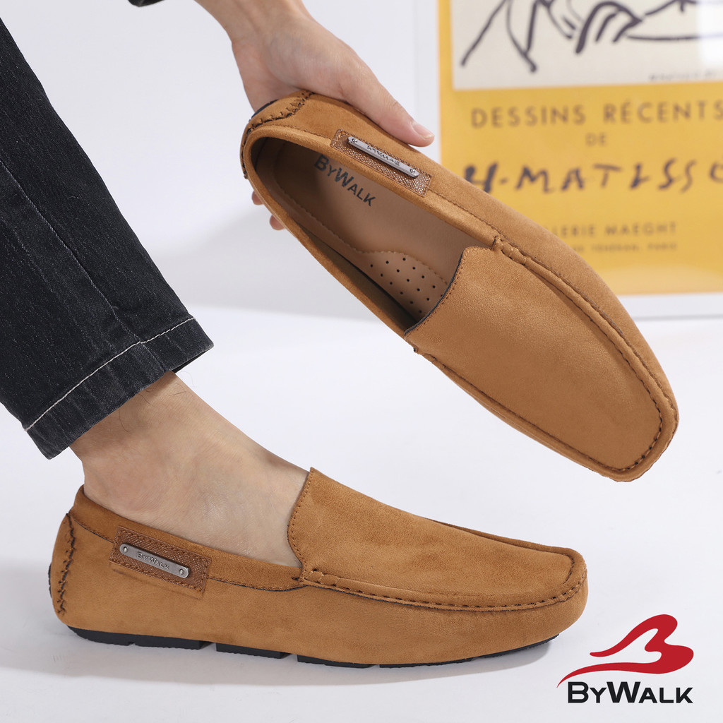 SUPER DEAL BYWALK CALCIO2 Sepatu Loafers Pria Formal Casual Moccasin Slip On Kerja Bludru Hitam