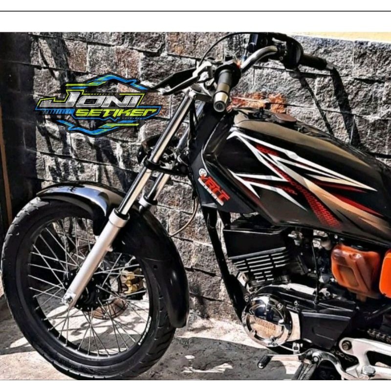 Stiker Striping ORI Yamaha RX king 2005 hitam merah