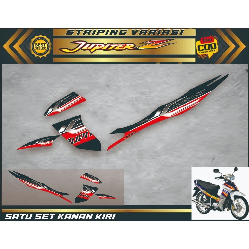 SETIKER/ STIKER STRIPING YAMAHA MOTOR JUPITER Z OLD VARIASI /STICKER