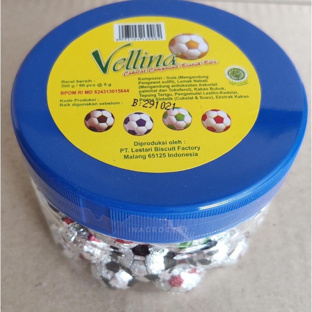 

VELLINA COKELAT BOLA 300gr 60pcs x 5gr