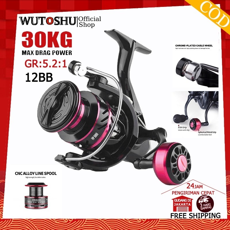 reel Daido WUTOSHU REEL PANCING METAL HB 2000 3000 4000 6000 7000 12BB MAX DRAG 30KG Daido reel