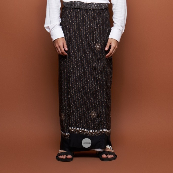 Sarung Batik Dewasa | Sarung Goyor Geblek Renteng Hitam | Lokal Khas Tradisional Pekalongan | Lembut