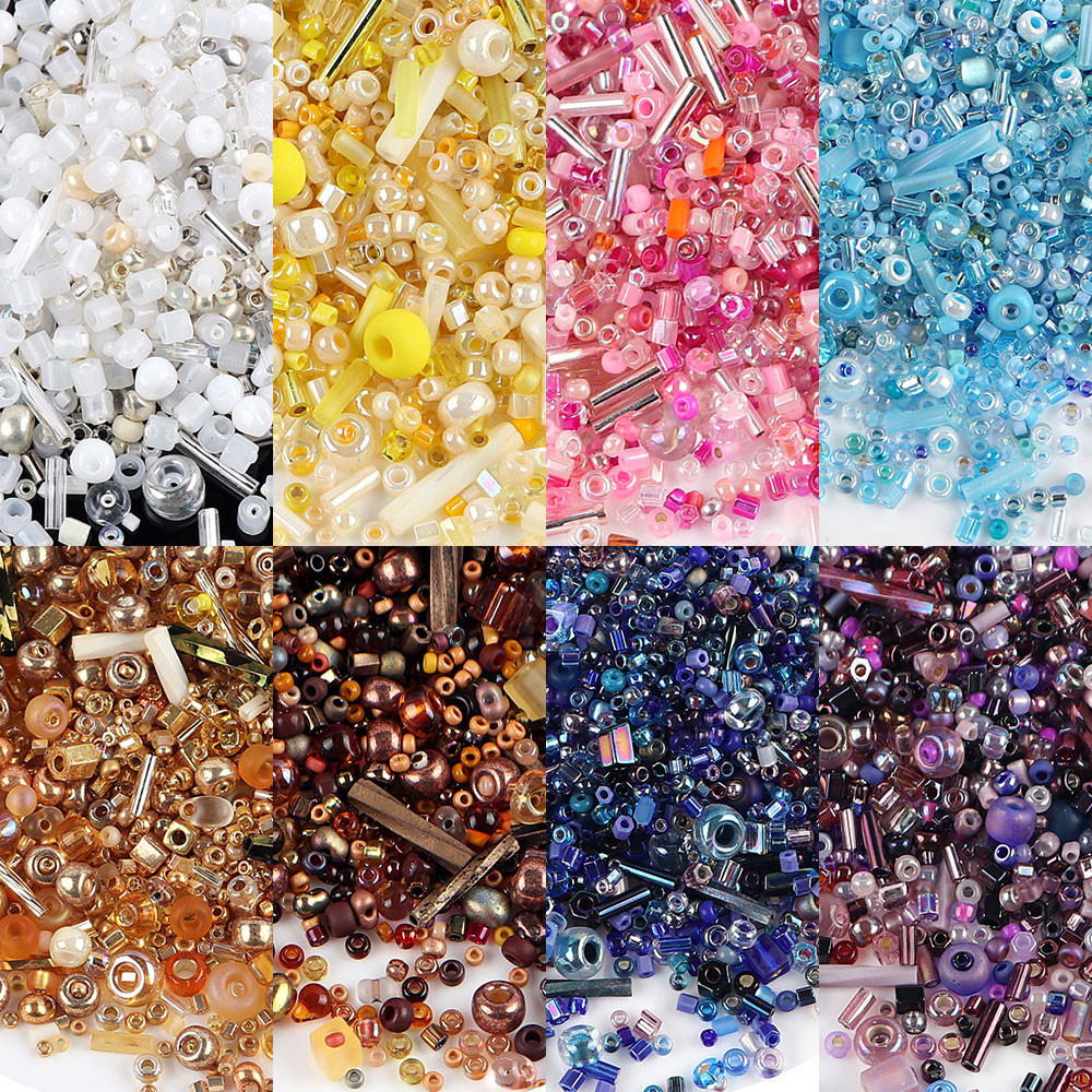 

1.5-4.5MM Japan Miyuki Glass Seedbeads Mixed Round Bugle Delica Mix Randomly Colors and Size DIY Beading Work Accessories
