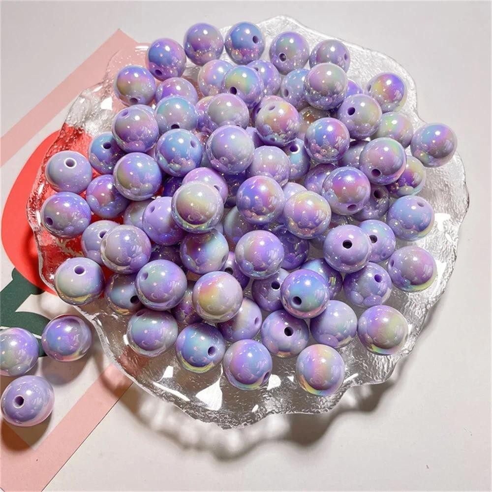 

16mm Colorful Round Lovely Beads Beautiful Girl Handmade Diy Beaded Korean Fashion Bracelet Hair Accessories Beads Material.