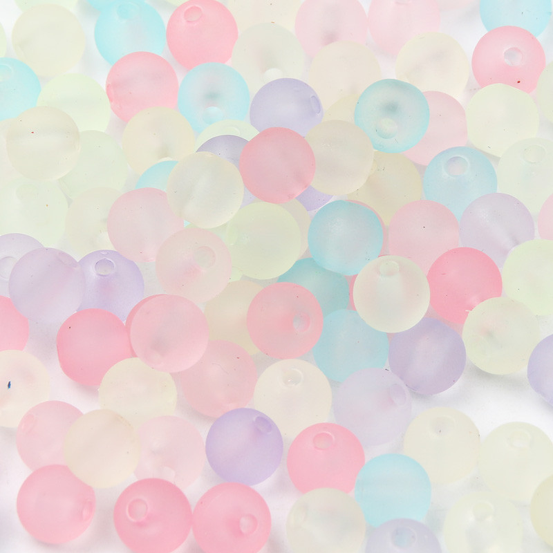 

20-100Pcs 6/8/10/12mm Colorful Acrylic Beads Round Matte Spacer Loose Beads For Jewelry Making Bracelet Necklace Diy Accessories