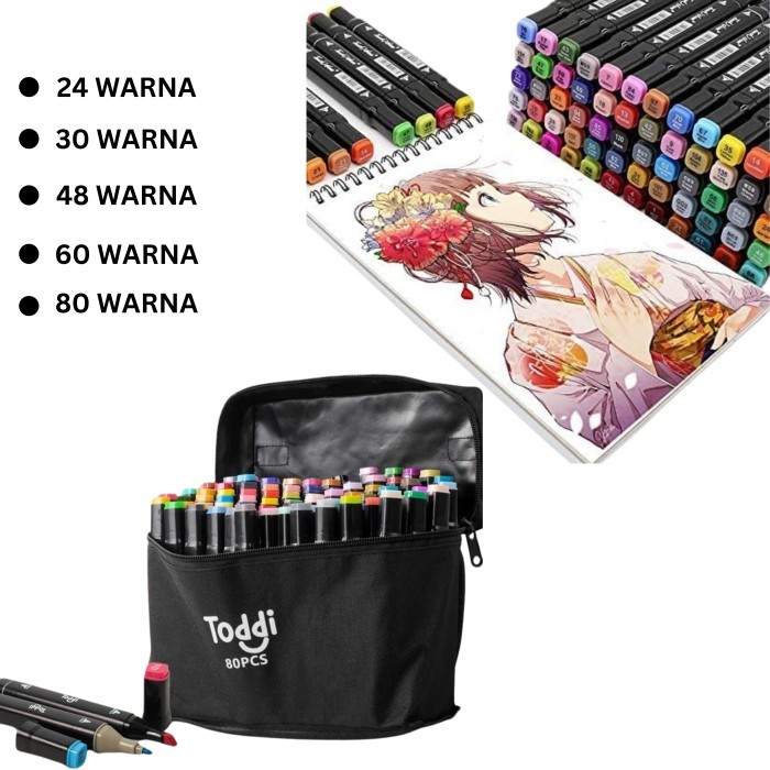

Spidol Dual Side Fine Art Marker ISI 24 30 48 60 80 Warna